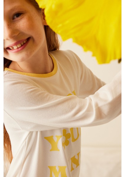 Çok Renkli Kız Çocuk Diasy Termal Pijama Takımı