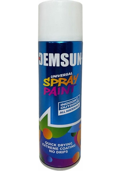 Demsun Akrilik Efektli Sprey Boya Parlak Beyaz 200 ml RAL9003