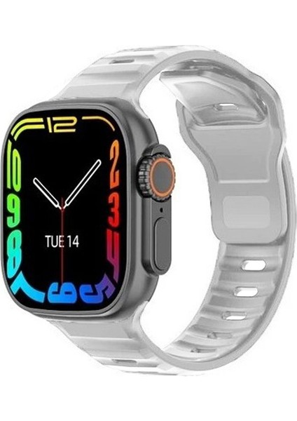 Watch 8 Ultra Dt No:1 49MM Nfc Tansiyon Oksijen Nabız Ölçer Uyku Takibi Ios Android Uyumlu Akıllı Saat Siyah-Gri