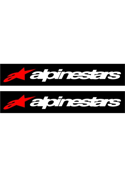 Alpinestars Motorcu Boru Sticker Set Kırmızı Beyaz