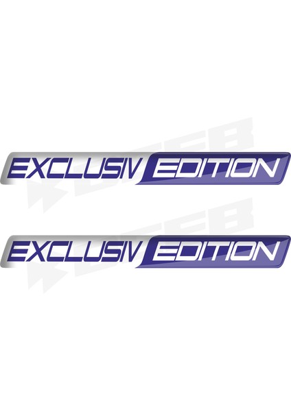 Exclusiv Edition Long 3 Boyutlu Damla Sticker Mavi