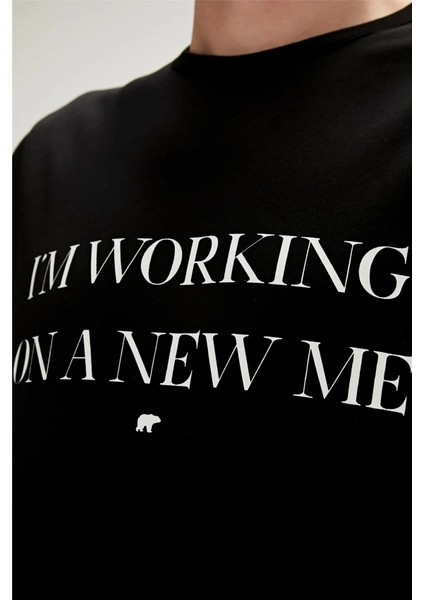 Persona Erkek T-Shirt Siyah 23.01.07.013 Siyah indirimleri