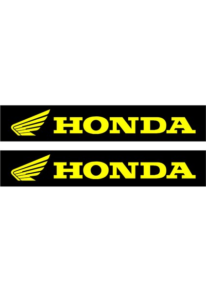 Honda Motorcu Boru Sticker Set Sarı
