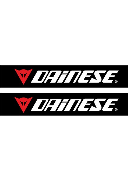 Dainese Motorcu Boru Sticker Set Kırmızı Beyaz