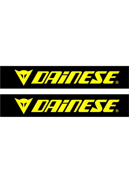 Dainese Motorcu Boru Sticker Set Sarı