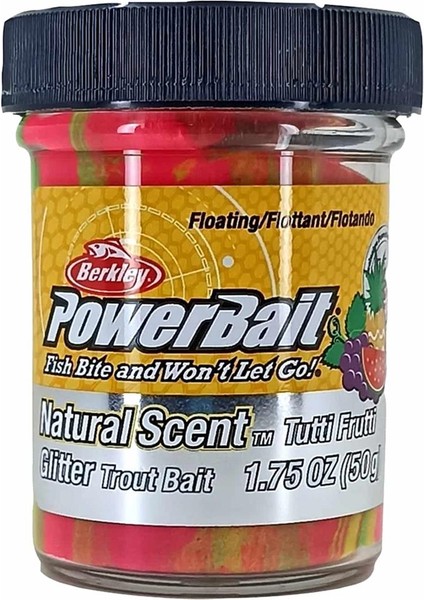 Powerbait Doğal Kokulu Glitter (Simli) Alabalık Hamuru - Tutti Frutti