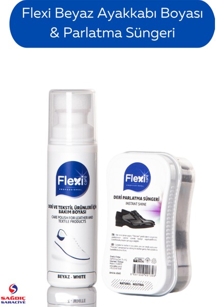 Flexicare Flexi Beyaz Ayakkabı Boyası & Naturel Ayakkabı Parlatma Süngeri