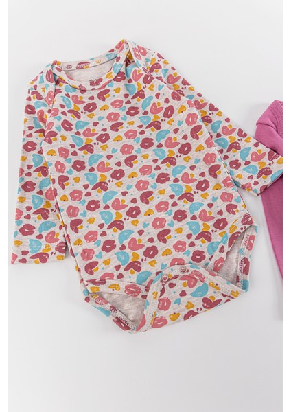 Koala Figürlü 2'li Kız Bebek Çıt Çıtlı Body Zıbın Takımı modelleri