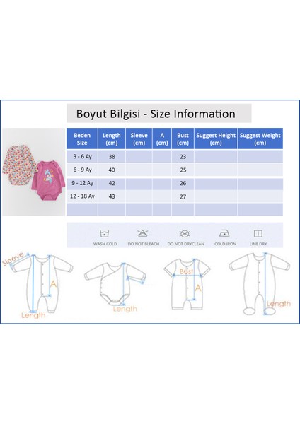 Koala Figürlü 2'li Kız Bebek Çıt Çıtlı Body Zıbın Takımı fırsatları
