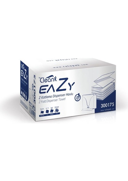 By Clean Eazy Z Katlama Havlu Kağıt 200 Yaprak 12'li Paket