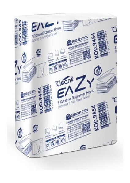 By Clean Eazy Z Katlama Havlu Kağıt 200 Yaprak 12'li Paket