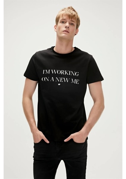 Persona Erkek T-Shirt Siyah 23.01.07.013 Siyah fırsatları