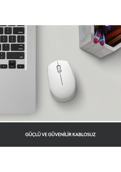 M171 USB Alıcılı Kablosuz Kompakt Mouse - Beyaz