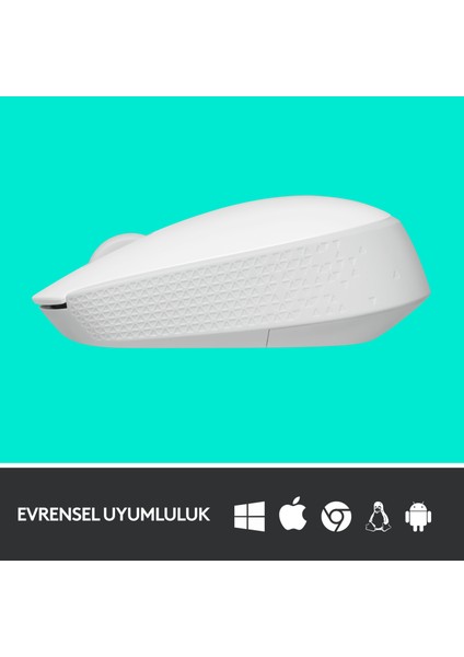 M171 USB Alıcılı Kablosuz Kompakt Mouse - Beyaz