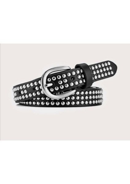 Gothic Punk Metellica Emo Tarzı Zımbalı Kemer