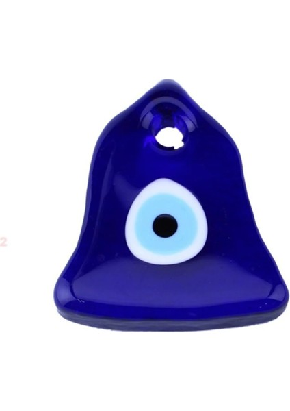 Cam Nazar Boncuğu Delikli Çan Modeli Büyük Boy 8X10 cm