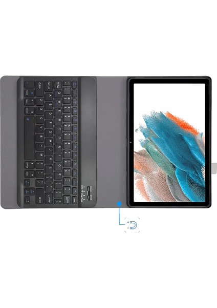 Lenovo Tab M10 Fhd Plus TB-X606F Uyumlu Bluetooth Klavyeli Deri Kılıf – Siyah