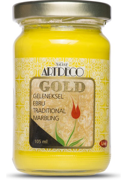 Gold Geleneksel Ebru Boyası 105ML - 150 Sarı