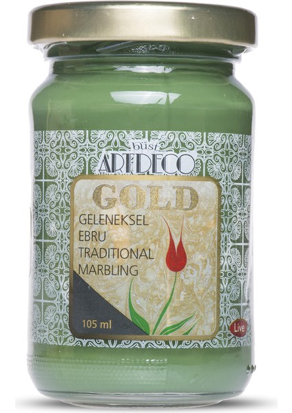 Gold Geleneksel Ebru Boyası 105ML Sap Yeşil 590 S.3