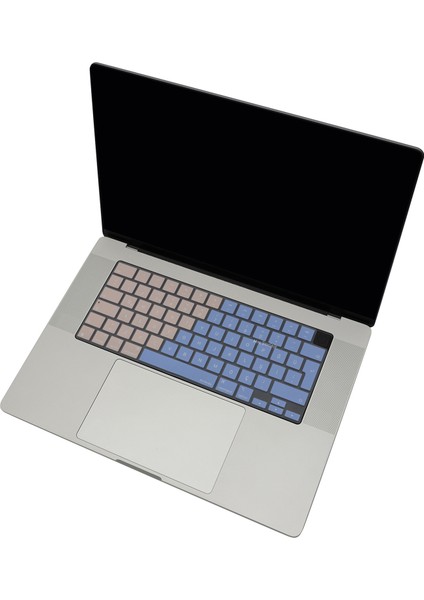 Macbook Air Pro Klavye Kılıfı Türkçe Q Baskı M1-M2-M3 A2681 A2941 A2442 A2779 A2992 A2918 A2485 A2780 A2991 ile Uyumlu R.Powder