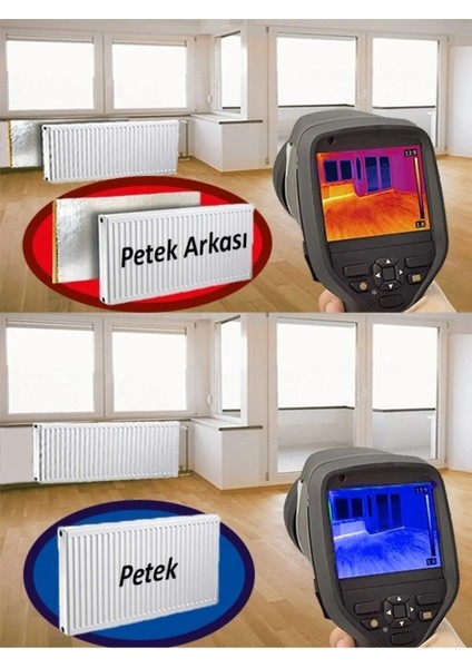 9 Adet 5 mm Petek Arkası Isı Yalıtım Levhası 100 cm x 50 cm 5 mm