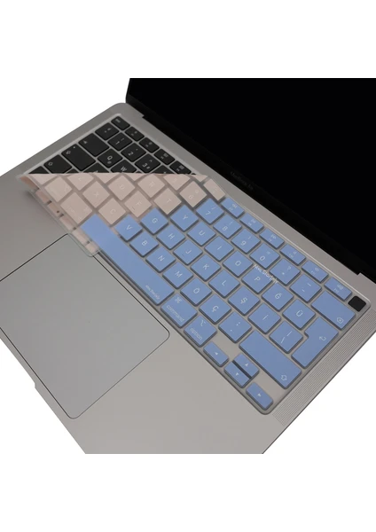 Macbook Air M1 13 inç Klavye Koruyucu (Türkçe Q) (TouchID'li Air 13.3") A2179 A2337 ile Uyumlu R.Powder