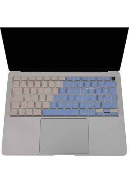 Macbook Air M1 13 inç Klavye Koruyucu (Türkçe Q) (TouchID'li Air 13.3") A2179 A2337 ile Uyumlu R.Powder