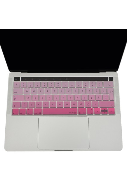 Macbook Pro Klavye Kılıfı Türkçe Q Baskı A1706 A1989 A2159 A1707 A1990 Uyumlu Gradient