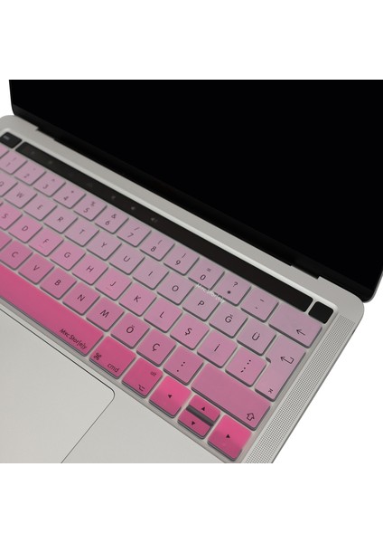 Macbook Pro Klavye Kılıfı Türkçe Q Baskı A1706 A1989 A2159 A1707 A1990 Uyumlu Gradient