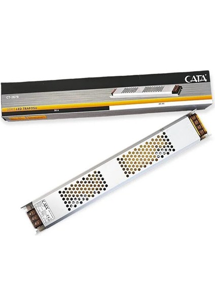 5 Adet 30 Ah Cata Şerit LED Trafosu Slim Kasa