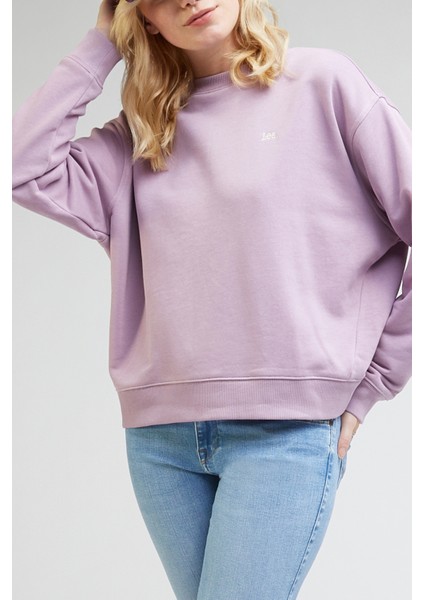 Lee Regular Fit Normal Kesim Bisiklet Yaka Gri Sweatshirt