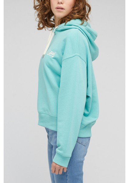 Loose Fit Rahat Kesim Kapüşonlu Yaka Yeşil Sweatshirt fırsatları