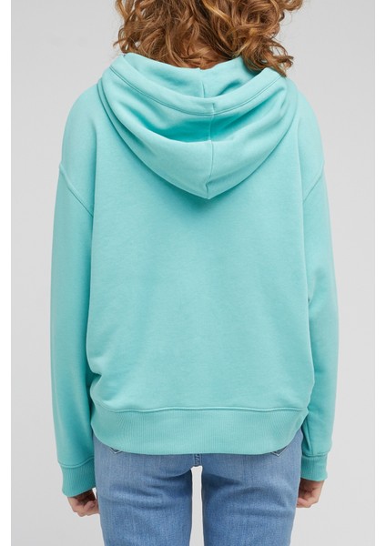 Loose Fit Rahat Kesim Kapüşonlu Yaka Yeşil Sweatshirt indirimleri