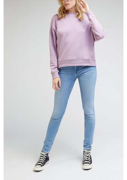 Lee Regular Fit Normal Kesim Bisiklet Yaka Gri Sweatshirt