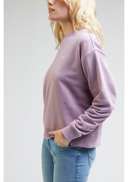 Lee Regular Fit Normal Kesim Bisiklet Yaka Gri Sweatshirt