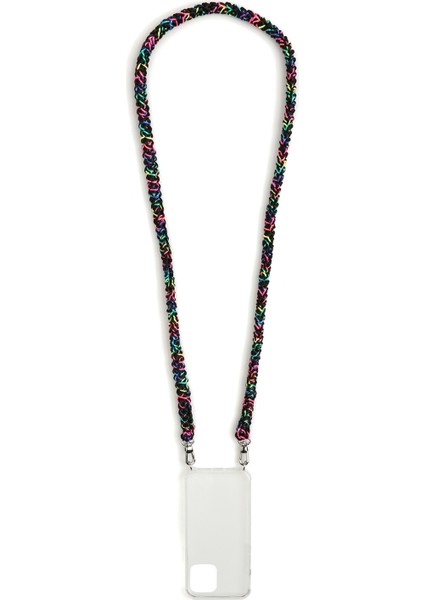 Saten Ip Telefon Aksesuarı-Black&colored - Iphone 12 Pro