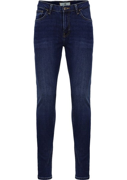 Smarty Y Dar Paça Jean Pantolon Erkek Yüksel Bel Orta Kalınlık Desenli Pamuklu