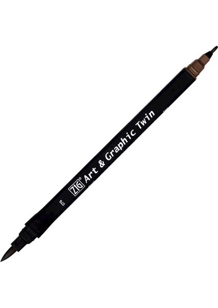 Art&graphic Twin Çift Uçlu Keçe Grafik Kalemi 076 Dark Brown