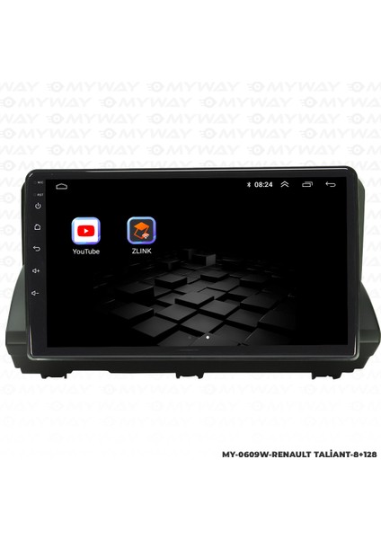 Renault Taliant Android Multimedya Carplay Navigasyon Ekran - 8gb RAM+128 GB HDD - Myway