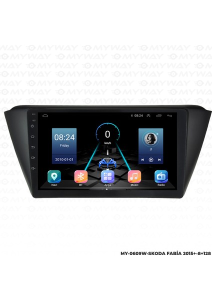 Skoda Fabia Android Multimedya Carplay Navigasyon Ekran - 8gb RAM+128 GB HDD - Myway indirimleri