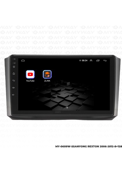 Ssangyong Rexton Android Multimedya Carplay Navigasyon Ekran - 8gb RAM+128 GB HDD - Myway