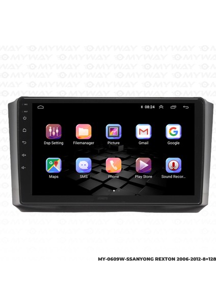 Ssangyong Rexton Android Multimedya Carplay Navigasyon Ekran - 8gb RAM+128 GB HDD - Myway modelleri