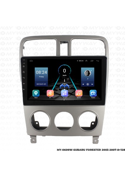 Subaru Forester Android Multimedya Carplay Navigasyon Ekran - 8gb RAM+128 GB HDD - Myway