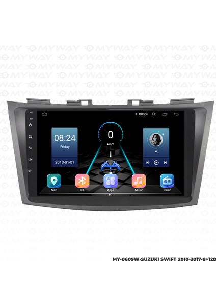 Suzuki Swift Android Multimedya Carplay Navigasyon Ekran - 8gb RAM+128 GB HDD - Myway