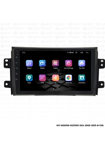Suzuki Sx4 Android Multimedya Carplay Navigasyon Ekran - 8gb RAM+128 GB HDD - Myway
