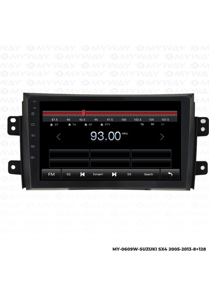 Suzuki Sx4 Android Multimedya Carplay Navigasyon Ekran - 8gb RAM+128 GB HDD - Myway modelleri