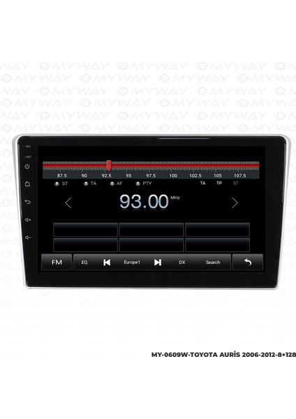 Toyota Auris Android Multimedya Carplay Navigasyon Ekran - 8gb RAM+128 GB HDD - Myway indirimleri
