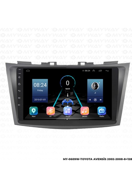 Toyota Avensis Android Multimedya Carplay Navigasyon Ekran - 8gb RAM+128 GB HDD - Myway indirimleri