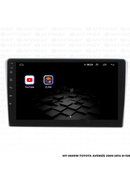 Toyota Avensis Android Multimedya Carplay Navigasyon Ekran - 8gb RAM+128 GB HDD - Myway