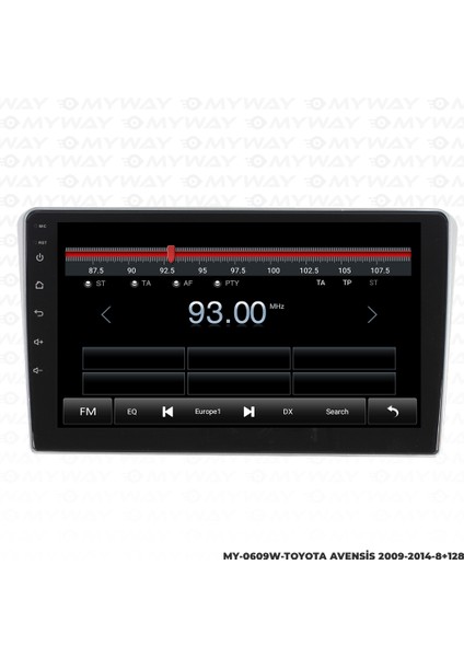 Toyota Avensis Android Multimedya Carplay Navigasyon Ekran - 8gb RAM+128 GB HDD - Myway modelleri